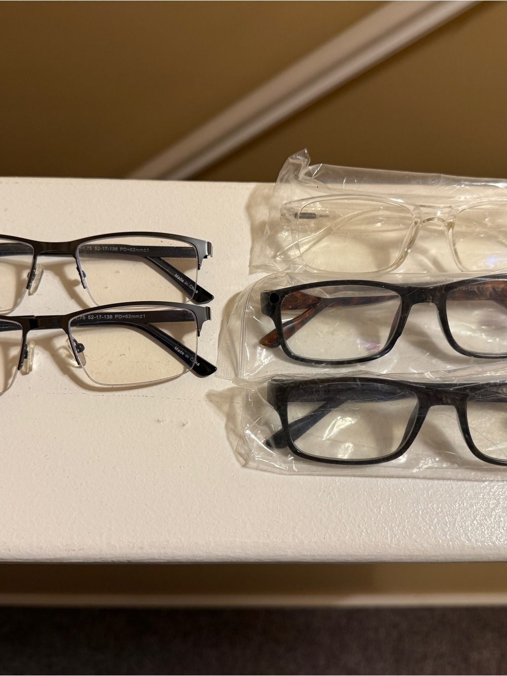 Men's Classic Black and Clear Eyeglass Frames - Unbranded (2) 1.75 (3) 2.50